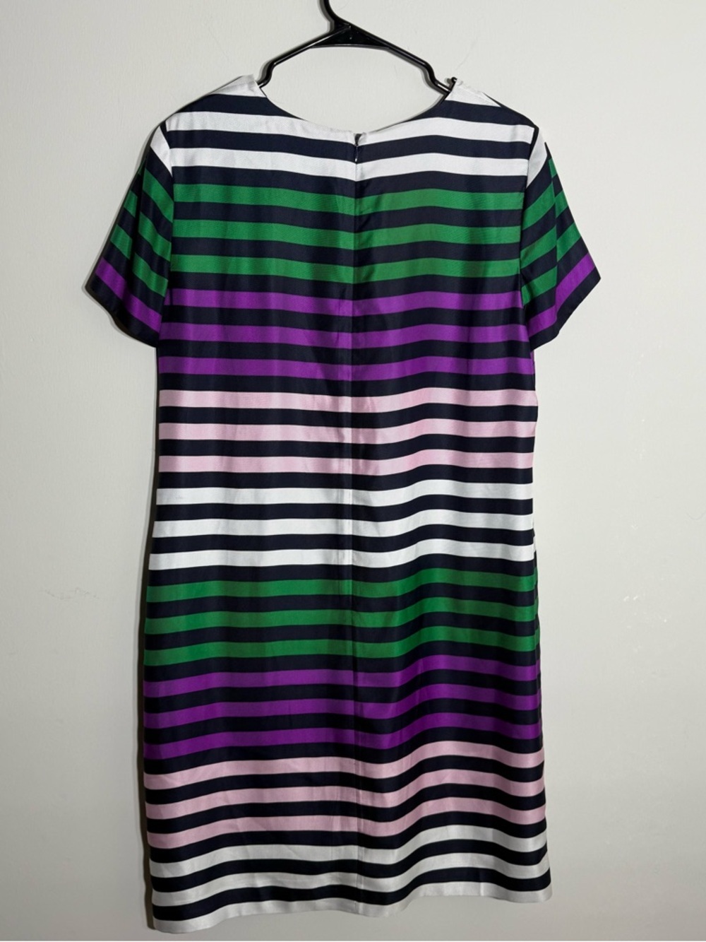 Zac Posen for Brooks Brothers Silk Striped Shift Dress. Red Fleece Cocktail Work - Picture 11 of 11
